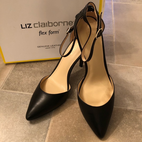Liz Claiborne Shoes - Liz Claiborne “Harriett” Black Leather Heels